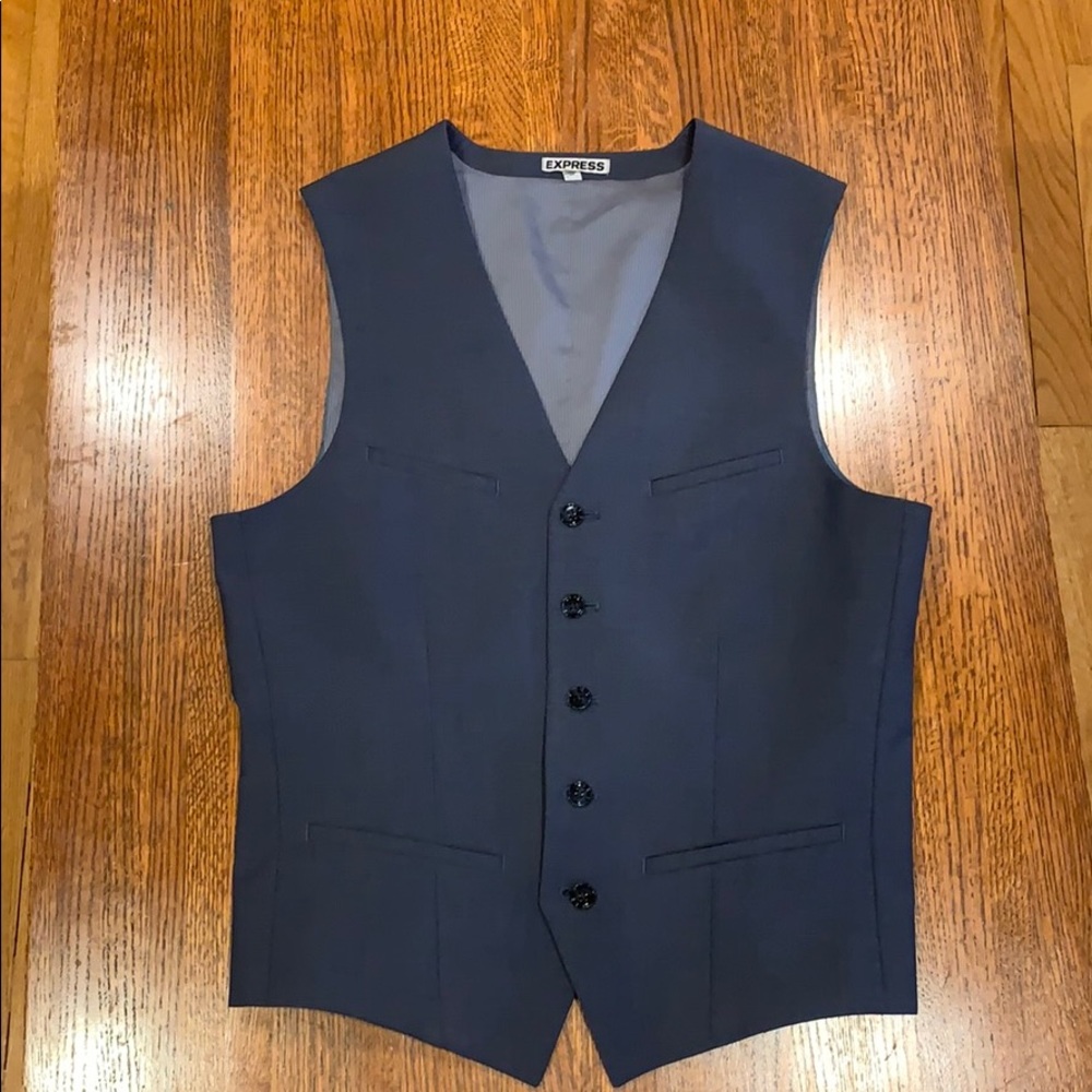 Navy Blue “Express” Suit Vest